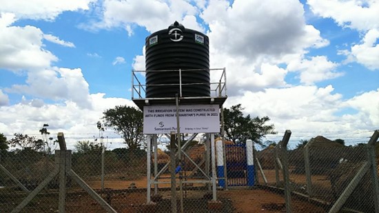 Storage water tank for drip irrigation